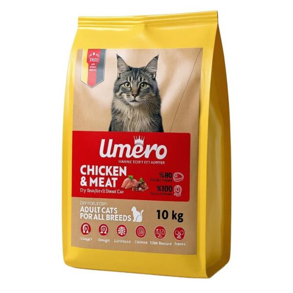 غذای گربه گوشت و مرغ اومرو 10 کیلوگرم