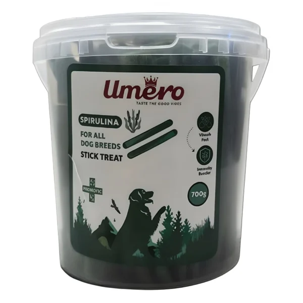 تشویقی سگ اومرو مدل مدادی طعم اسپیرولینا وزن 700 گرم