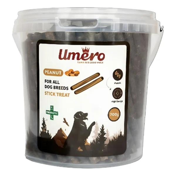 تشویقی سگ اومرو مدل مدادی طعم بادام زمینی وزن 700 گرم
