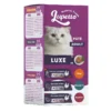 کنسرو گربه بالغ لوپتو Lupetto Canned LUXE بسته 6 عددی کنسرو غذای گربه بالغ لوپتو مدل لوکس طعم هویج، ماهی، گوشت وزن 510 گرم مجموعه 6 عددی